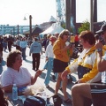 Pat Rathburn talking to Mary Marcovy